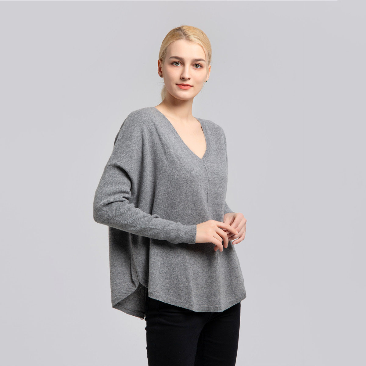 high quality cashmere wool blended sweater