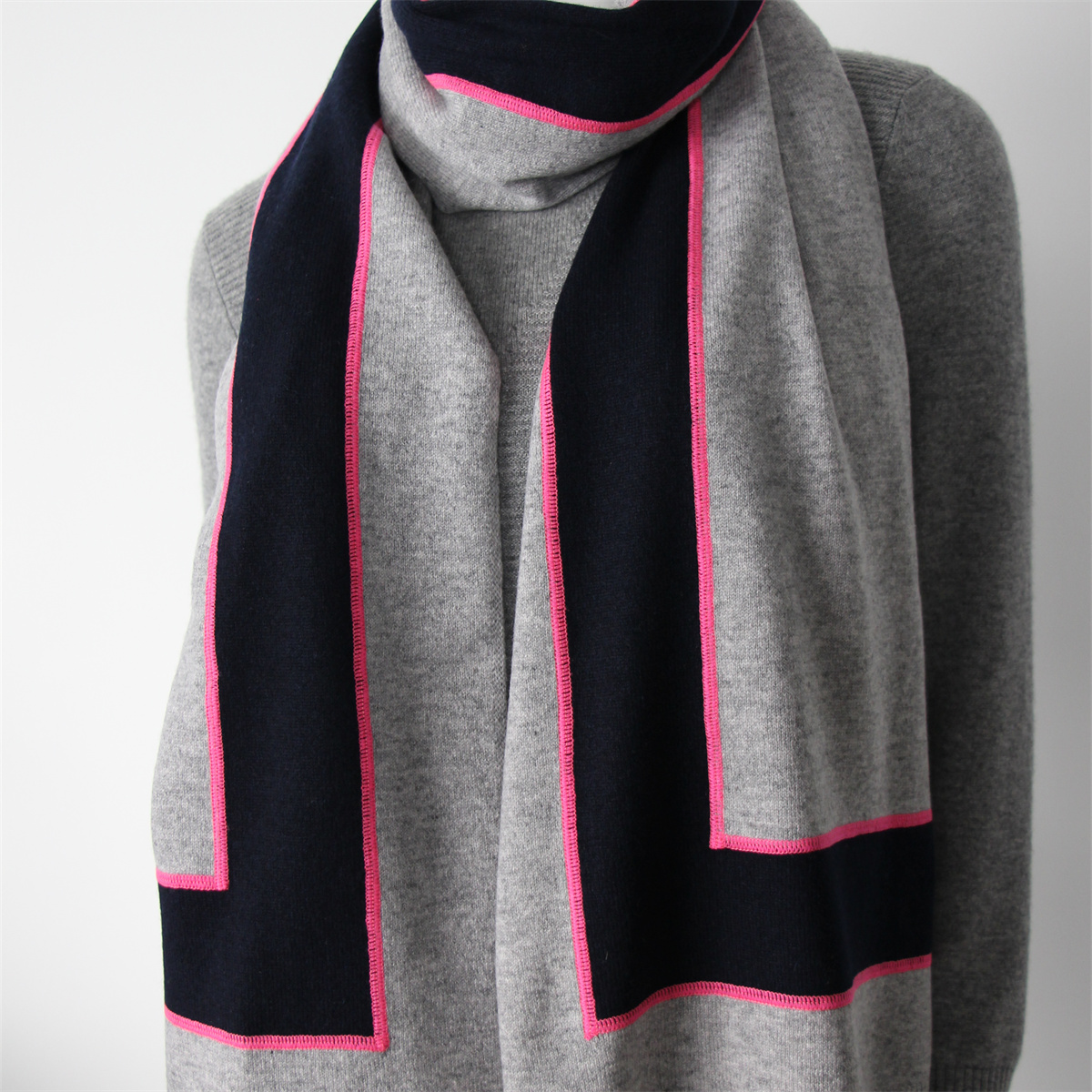 ribbed cashmere scarf