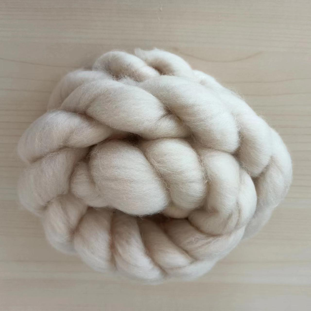 Pure Chinese sheep wool tops ivory