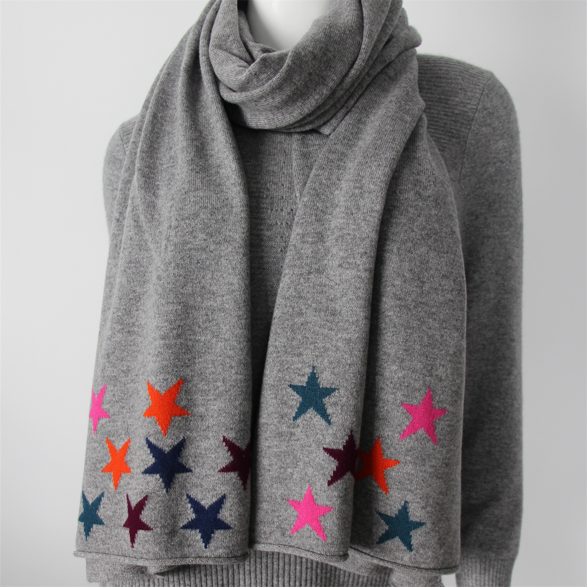 knitted cashmere wrap